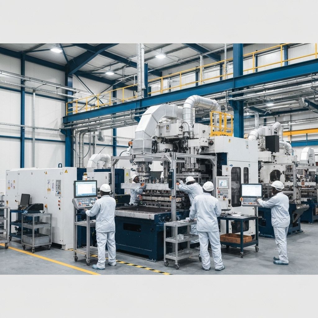 Usine de fabrication moderne en Afrique avec technologies avancées